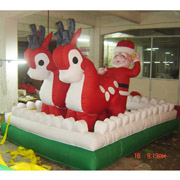 christmas inflatable santa clause reindeer